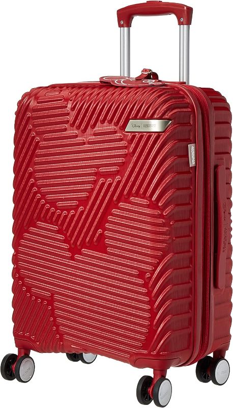 Photo 1 of American Tourister Disney Molded Hardside Expandable Luggage with Spinner Wheels, Red, Carry-On 20-Inch
