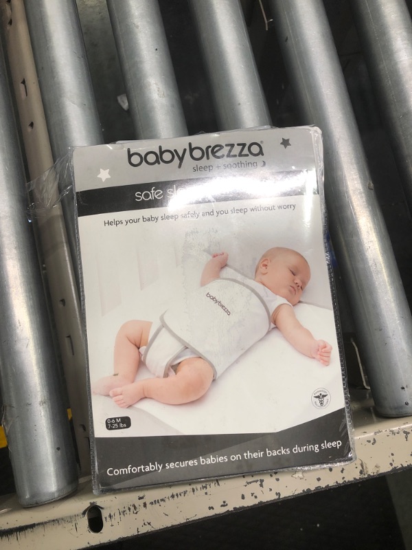 Photo 2 of Baby Brezza Safe Sleep Swaddle Blanket for Crib Safety for Newborns and Infants – Safe, Anti-Rollover Blanket in White, by Tranquilo Reste