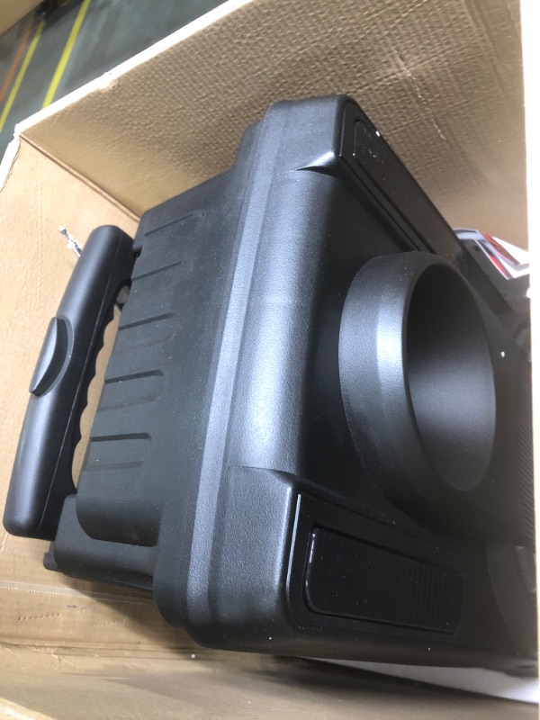 Photo 3 of 8’’ Portable PA Speaker System - Wireless BT Streaming PA & Karaoke Party Audio Speaker, Two Wireless Mic, Wired Microphone, Tablet Stand, Flashing Party Lights, MP3/USB//FM Radio - PHPWA8TB 8 inch Speaker System