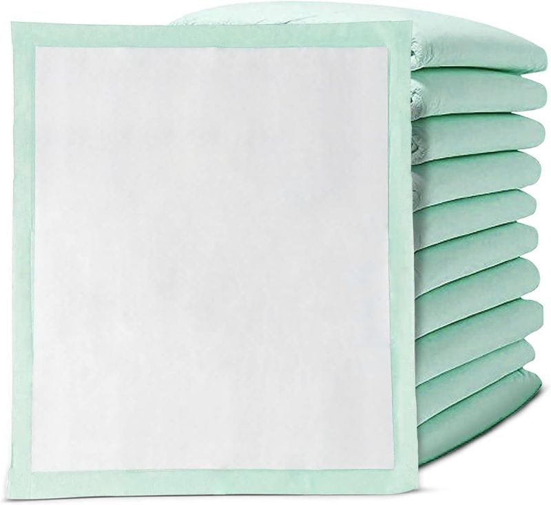 Photo 1 of 
Premium Disposable Chucks Underpads 5pack Highly Absorbent Bed Pads for Incontinence and Senior Care - Green Color - Leak Proof...