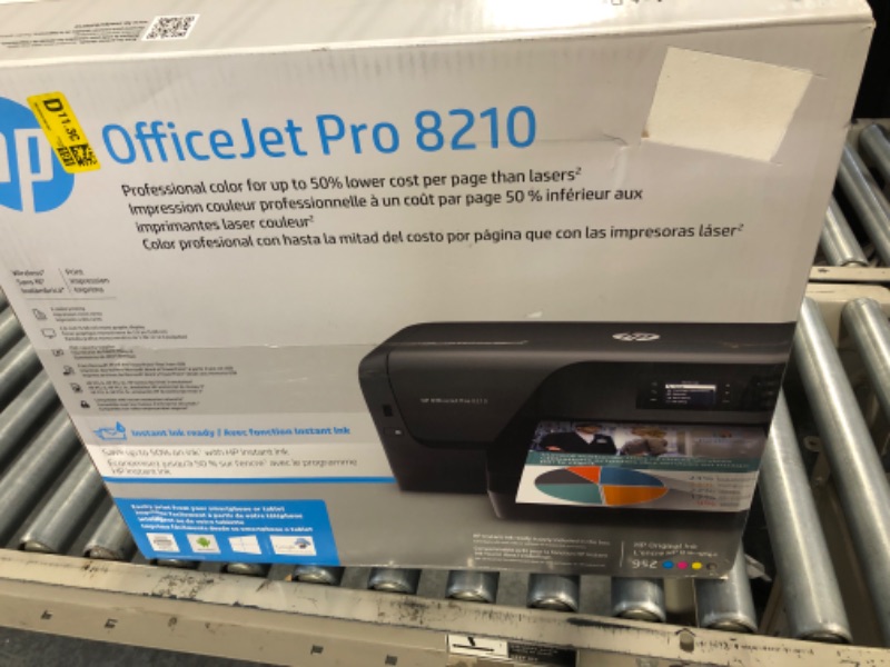 Photo 2 of HP OfficeJet Pro 8210 Wireless Color Printer (D9L64A) with and Instant Ink $5 Prepaid Code Printer + Instant Ink