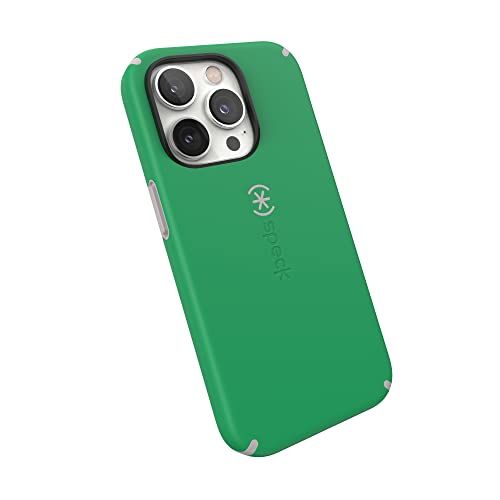 Photo 1 of Speck Products CandyShell Pro Case Fits iPhone 14 Pro, 6.1" Model, Built for MagSafe, Renew Green/Sweater Grey
