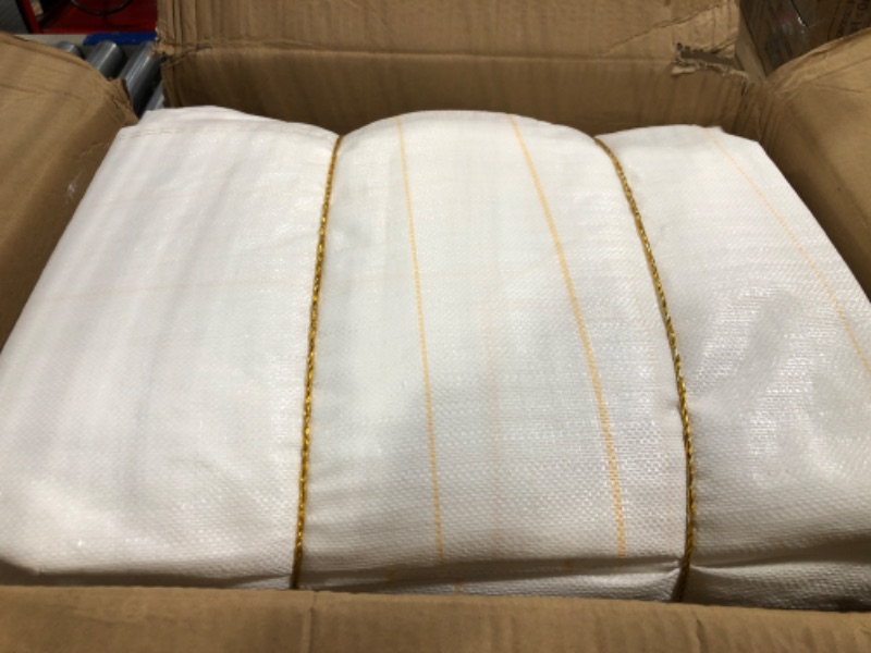 Photo 3 of [ 10 Pack ] FIBC Bulk Bag, 1 One Ton Bag, 35"L x 35"W x 43"H, 2200lbs SWL, Duffle Top Flat Bottom, Woven Polypropylene Bags, FIBC Big Bag, Bulk Bags (10)