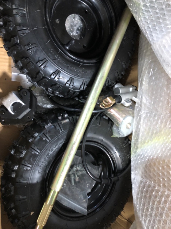 Photo 1 of ZHUOTOP 29inch Rear Axle Assembly Wheel Hub Set, Wheel Tires With Rim & Brake Assembly and T8F Chain Suitable for DIY Go Kart Quad, Trike, Drift Bikes