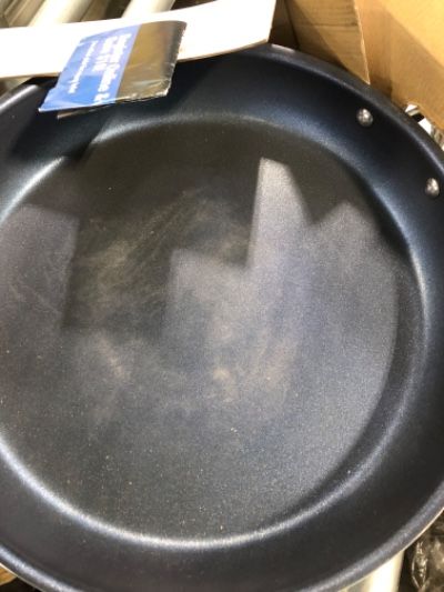 Photo 3 of ***Lid doesn’t fit pot****Classic Blue 14 in. Aluminum Ultra-Durable Mineral and Diamond Infused Family Skillet with Glass Lid and Helper Handle