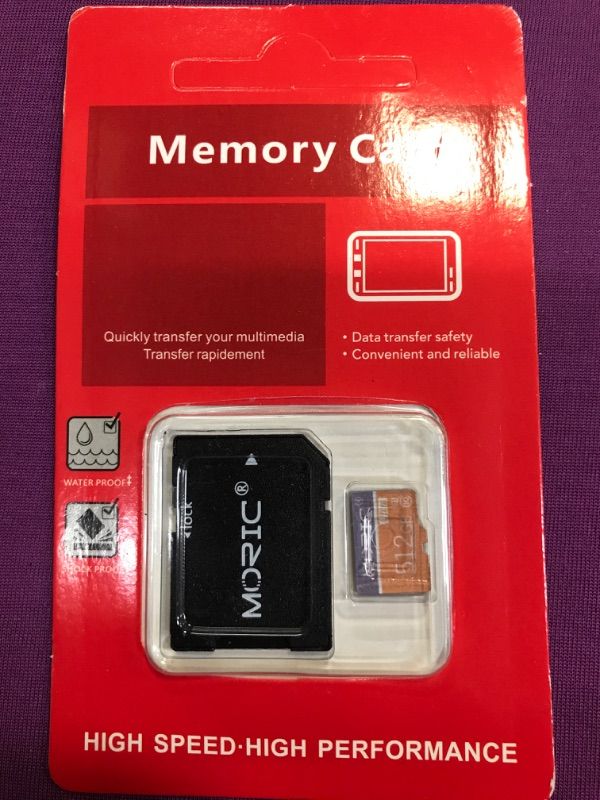 Photo 2 of 512GB Memory Card Micro SD Card 512GB High Speed Waterproof for Smartphone/Camera/Tablet/Home Monitoring Systems and Drone