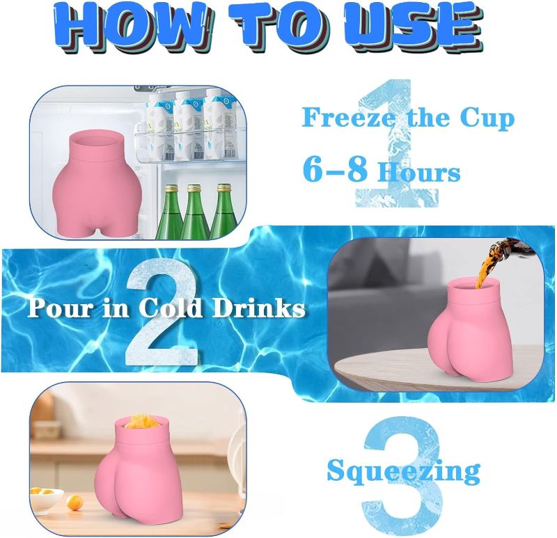 Photo 1 of 
Hip Shaped Slushy Cup,Squeeze Slushie Maker Cup Magic Quick Froezen,Tik Tok Trends Item Cool Stuff,Fasting Cooling Make And Serve Slushy Maker Cup For Protein Shake,Beverages.Pink