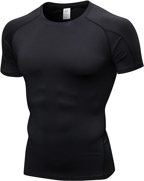 Photo 1 of Men's Compression Shirts Short Sleeve Workout Gym T-Shirt Running Tops Cool Dry Sports Base Layer Athletic Undershirts
