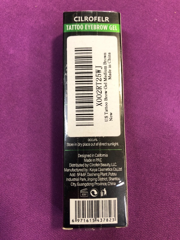 Photo 2 of 
CILFOLER MAGIC TATTOO EYEBROW GEL MEDIUM BROWN
