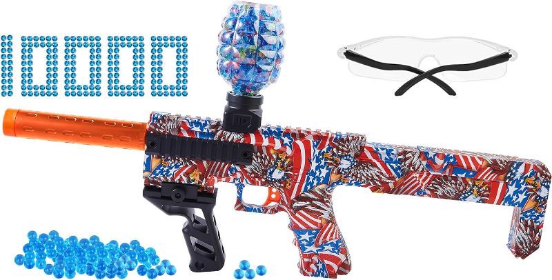 Photo 1 of Electric Gel Ball Blaster Toy, Automatic Large Splatter Blaster for Orbeez Gun, with Water Beads and Goggles, Outdoor Games Toys for Activities Team Game, Ages 8+ (Tkl)
