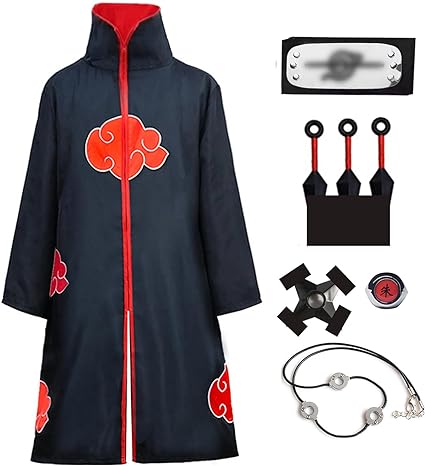 Photo 1 of Alaiyaky Adult Cloak Kids Robe, Unisex Men Cape Anime Cosplay Halloween Costume Jacket with Headband Ring for Women   MED 