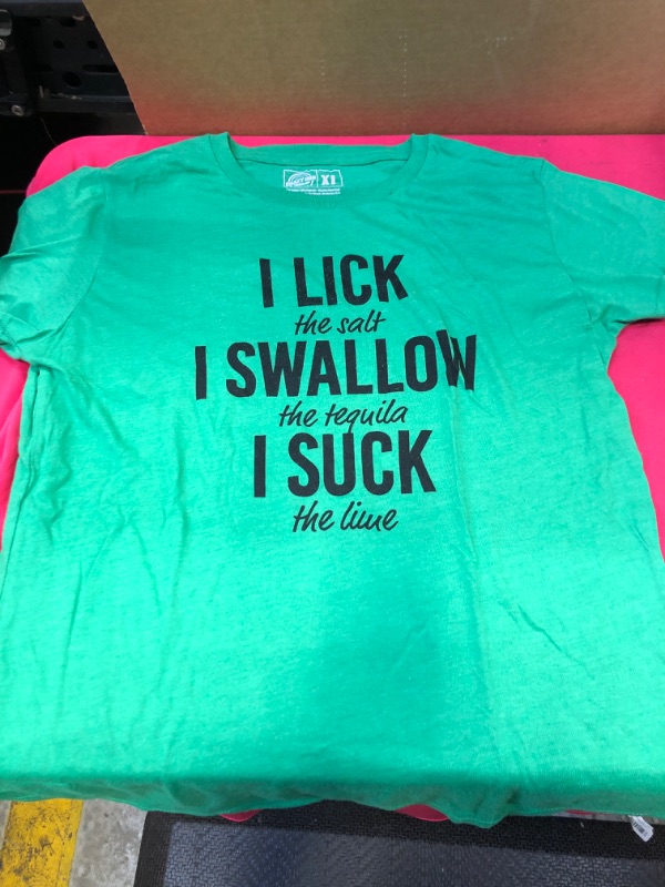 Photo 1 of I Lick Salt Swallow Tequila Suck Lime Funny Mexican Drinking T-Shirt   XL 