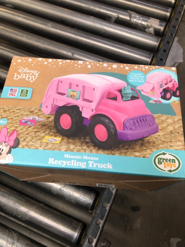 Photo 2 of Green Toys Disney Baby Exclusive Minnie Mouse Recycling Truck - Pretend Play, Motor Skills, Kids Toy Vehicle. No BPA, phthalates, PVC. Dishwasher Safe, Recycled Plastic, Made in USA.