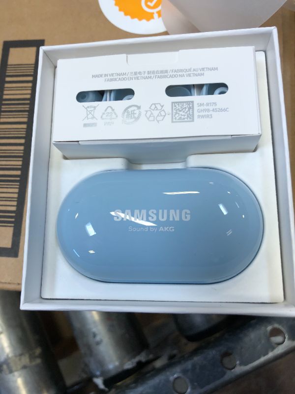 Photo 2 of Samsung Galaxy Buds+ Plus, True Wireless Earbuds w/Improved Battery and Call Quality (Wireless Charging Case Included), (Cloud Blue) (Renewed)