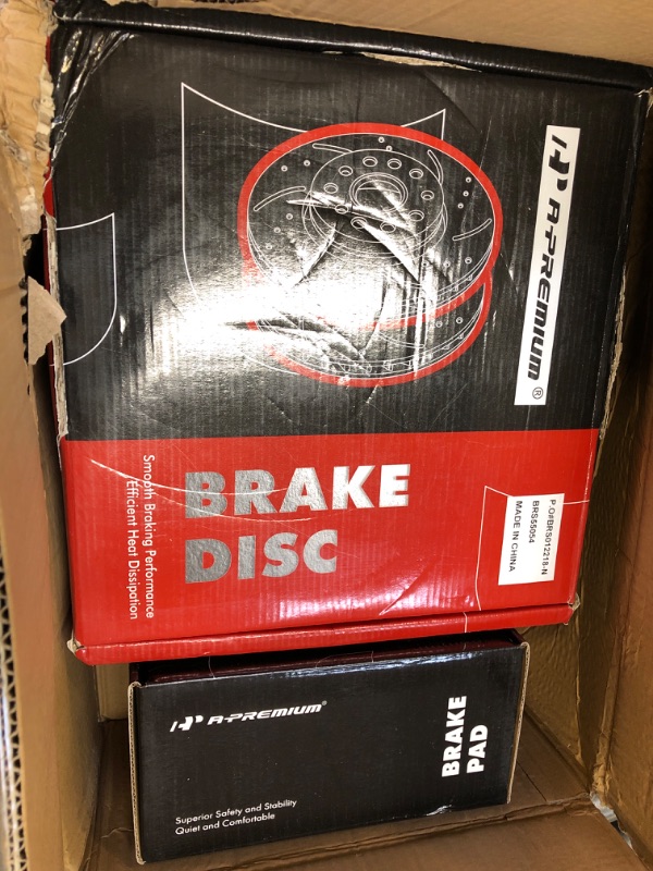 Photo 1 of A-Premium 12.01 in (305mm) Front Drilled and Slotted Disc Brake Rotors + Ceramic Pads Kit Compatible with Select Cadillac, Chevy & GMC Models - Escalade, Avalanche, Express, Silverado, Suburban, Tahoe