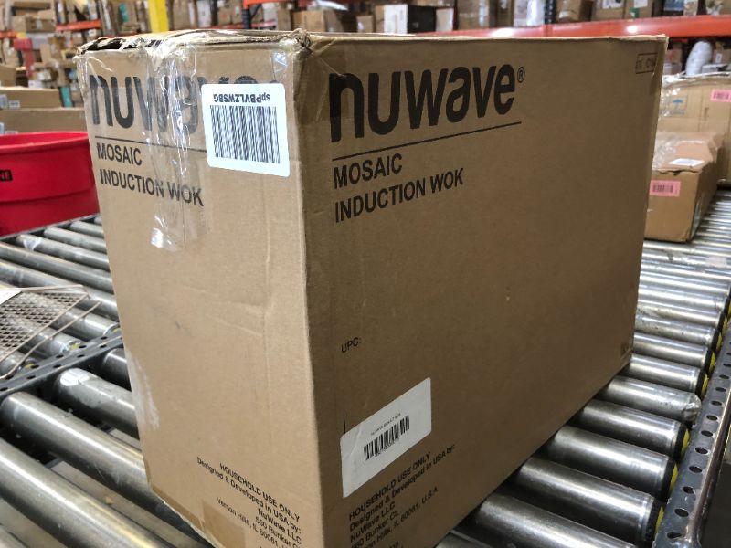 Photo 3 of NUWAVE MOSAIC Induction Wok with 14-inch carbon steel wok with tempered glass lid; precision temperature control from 100F to 575F, Wattage control (600W, 900W & 1500W)