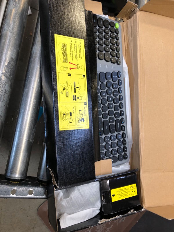 Photo 1 of Perixx Periduo-605, Wireless Ergonomic Split Keyboard and Vertical Mouse Combo, Adjustable Palm Rest and Membrane Low Profile Keys, Black, US English Layout (11633)