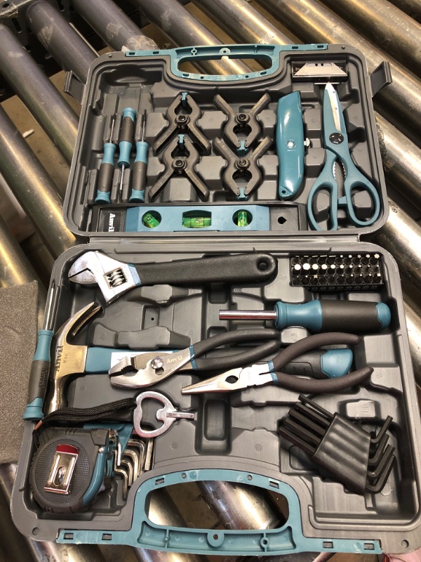 Photo 2 of Anvil A76HOS 76 Piece Homeowner’s Tool Set w/ Scissors, Pliers, Hammer, Screwdrivers, and More (Bi-Fold Plastic Carrying Case Included)