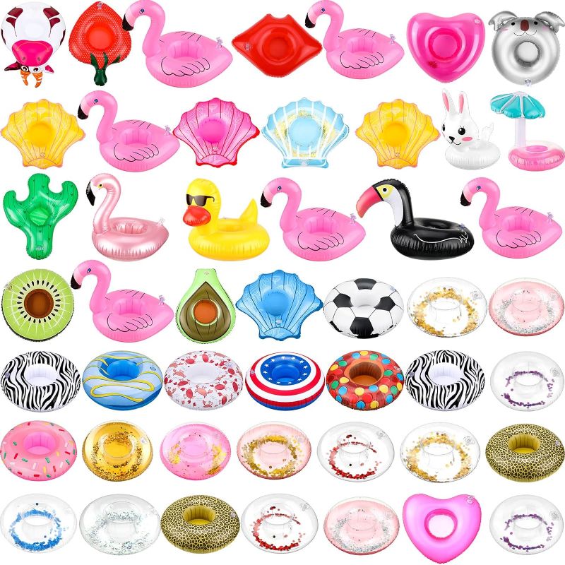 Photo 1 of 96 Pack Inflatable Drink Holders Drink Floaties Beer Floaties for Pool Drink Floats for Adults Cup Floaties Floaty Drink Holders for Swimming Pool Party Drinks Kids Bath Toys Beer Beverage Accessories
