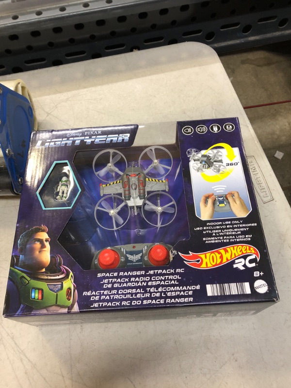 Photo 2 of Hot Wheels Rc Space Ranger Jetpack & Buzz Lightyear Figure, Remote-Control Flying Ship From Disney and Pixar Movie Lightyear