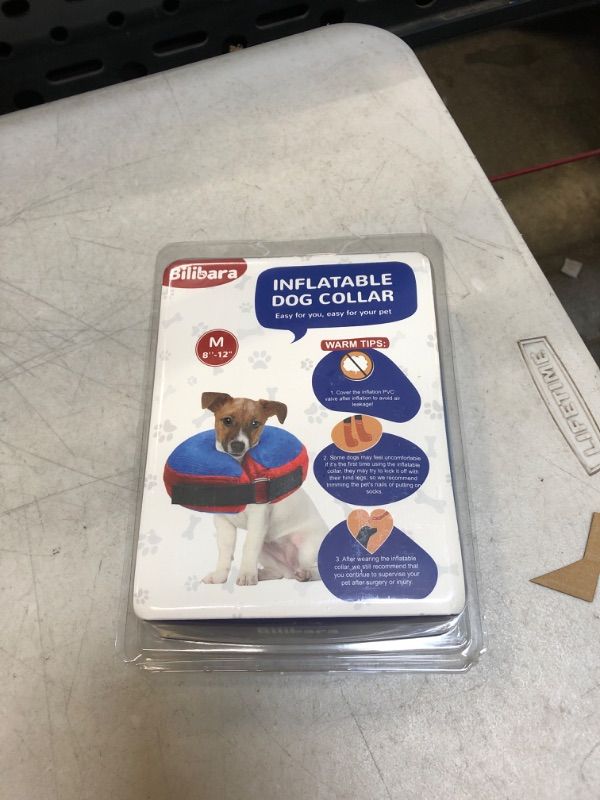 Photo 2 of Bilibara Dog Cone Alternative After Surgery, Inflatable Recovery Collar for Dogs & Cats, Adjustable Dog E Collars, Cone for Dogs After Surgery to Stop Licking, Soft Dog Cones for Medium Dogs, Blue
