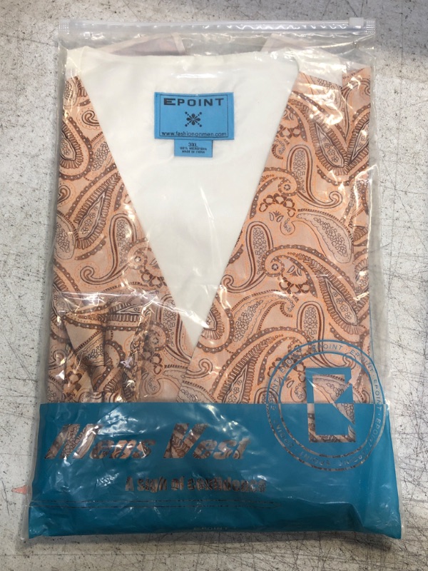 Photo 2 of Epoint EGC1B01-03 Multi Mens Paisley Waistcoat Woven Microfiber S-5XL Vest
