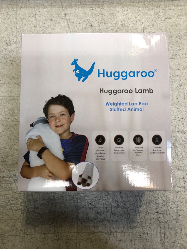 Photo 2 of Huggaroo Weighted Lap Pad Lamb- Sensory Stuffed Animals - 3.6 lb Large 29 x 8 in for Anxiety and Autism Comfort – Stocking Stuffer