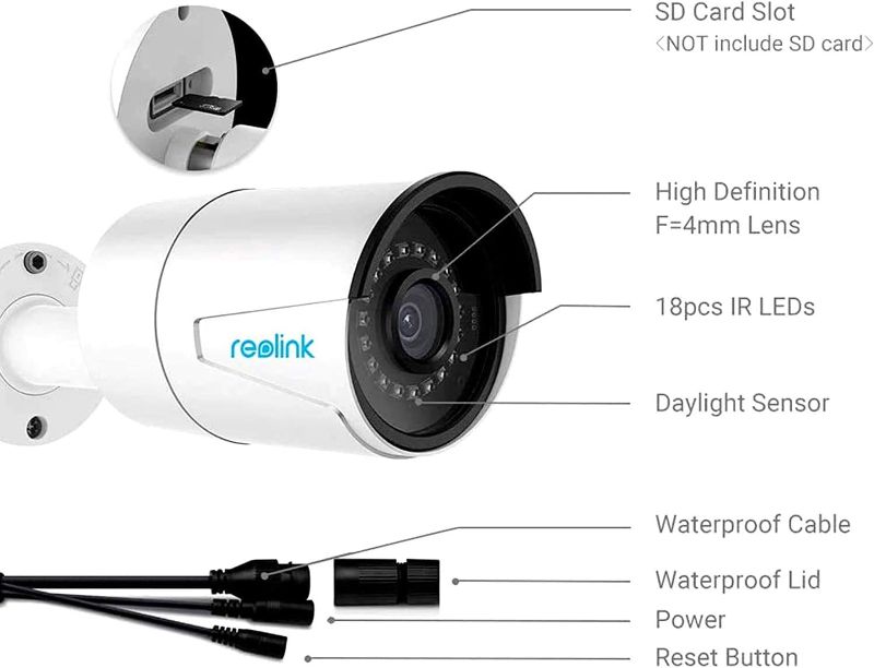 Photo 1 of REOLINK 4MP PoE IP Camera, Outdoor Video Surveillance Add-on Camera to Home Security System, ONLY Work with Reolink POE Camera System and NVR, Human/Vehicle Detection, Third Party Incompatible, B400
