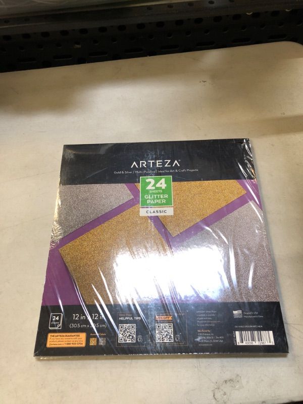 Photo 2 of ARTEZA ARTZ-4634 Paper-templates, Gold & Silver 24 Count