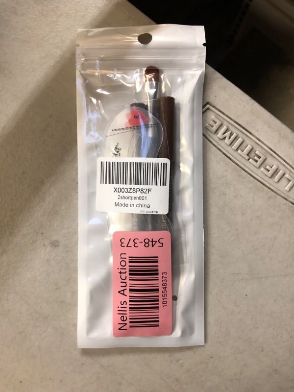 Photo 1 of 2 pack short eyebrow pencil with 1 pack eyebrow brush,1 pack eyebrow tool,#brownpen001