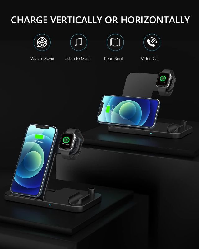 Photo 1 of Wireless Charger, QI-EU 4 in 1 Qi-Certified