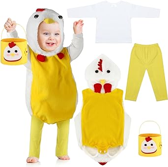 Photo 1 of Vabean Halloween Farm Baby Rooster Costume Infant Chicken Costume for 0-6 Month Toddler Girls and Boys