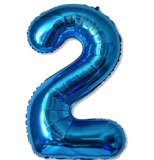 Photo 1 of FUNTOOB Number Balloons Blue Number 2 Balloons Birthday Number Balloons 40 inch Jumbo Number Foil Helium Balloons 