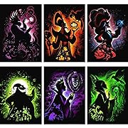 Photo 1 of GEEHEIY 6 Pack Diamond Painting Kits for Adults, Multipack Cartoon 5D Diamond Art for Beginners, DIY Full Drill Rhinestone Diamond Paintiing for Gift Decor - 12x16 Inch