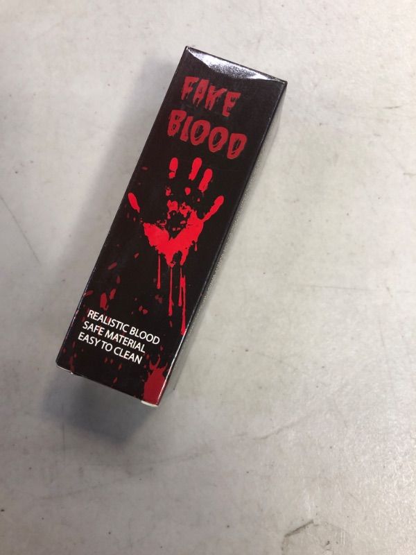 Photo 2 of Aposhion Halloween Fake Blood Makeup Costume - Fake Blood Spray 2oz(60ml) Face Paint Makeup Halloween Blood for Zombie Bloody Vampire Clown Makeup Halloween Cosplay for Women and Men, Easy to Clean 60 ml