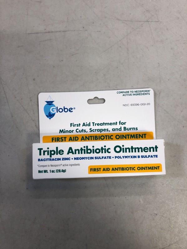 Photo 2 of Exp date 06/2025--Globe Triple Antibiotic First Aid Ointment, 1 Oz. | 24-Hour Infection Protection, Treatment for Minor Scrapes, Burns and Cuts 