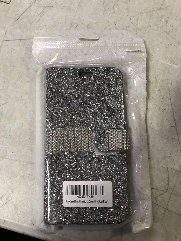 Photo 1 of IPHONE 14 PLUS BLING CASE SILVER