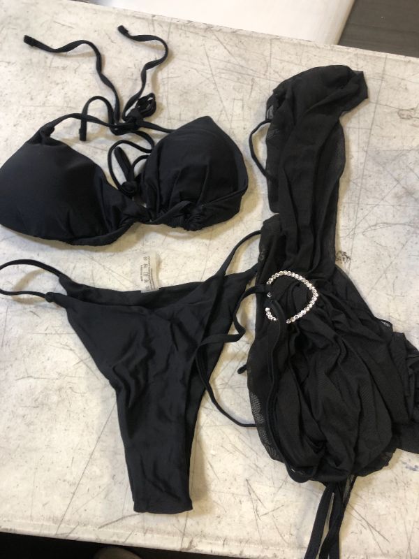 Photo 1 of 3 PCS BATHING SUIT BLACK LARGE