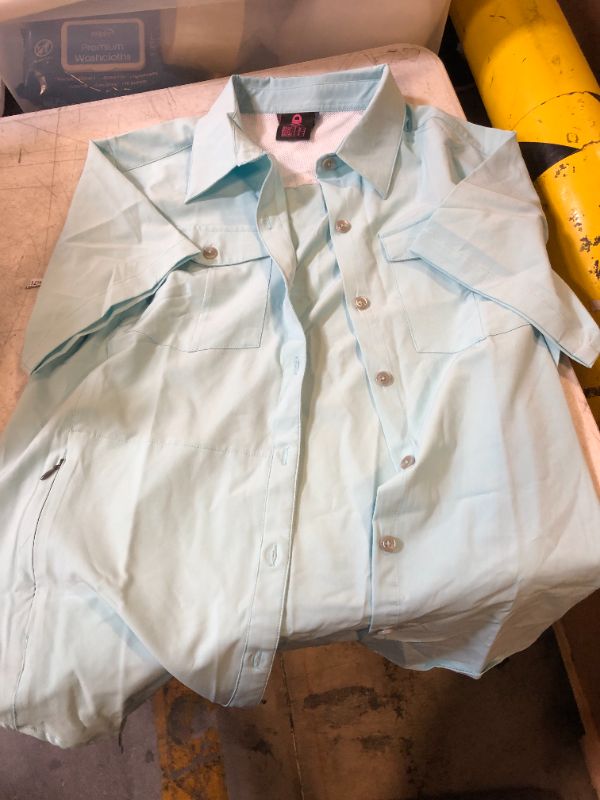 Photo 1 of MENS BUTTON DOWN SHIRT LIGHT BLUE SMALL