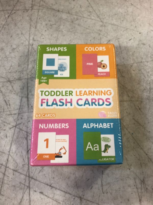 Photo 2 of TAOZI&LIZHI Alphabet Flash Cards for Toddlers 2-4 Years, Learn Colors Number Shapes Animals ABC Letters and Sight Words, Learning Toy Educational Preschool Flashcards, 64 Picture Cards Flash Cards 64