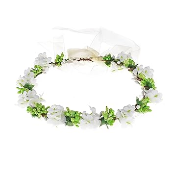 Photo 1 of 3 PCK Love Sweety Nature Flower Crown Fruit Headband Boho Garland Wedding Photo Prop (White)
