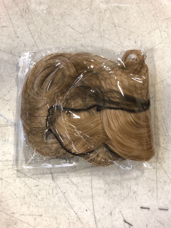 Photo 2 of Blonde Hair Extensions ,Clip In Hair Extension 22" Straight Fluffy and not Tangled 18" Wavy Black Hair Pieces for Women girls Synthetic full head Cheap Curly Silver White Grey Brown 5 oz SYXLCYGG 18 IN (7pcs-Wavy)Golden Brown Mix Blonde