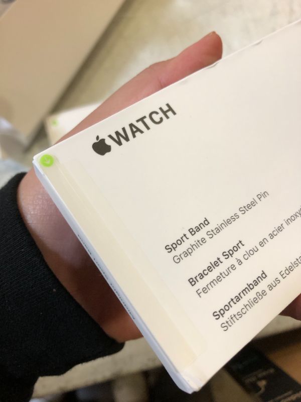 Photo 5 of NEW - SEALED - Apple Watch Series 8 [GPS 41mm] Smart Watch w/Midnight Aluminum Case with Midnight Sport Band - S/M. Fitness Tracker, Blood Oxygen & ECG Apps, Always-On Retina Display, Water Resistant 41mm S/M - fits 130–180mm wrists 41mm Midnight Aluminiu