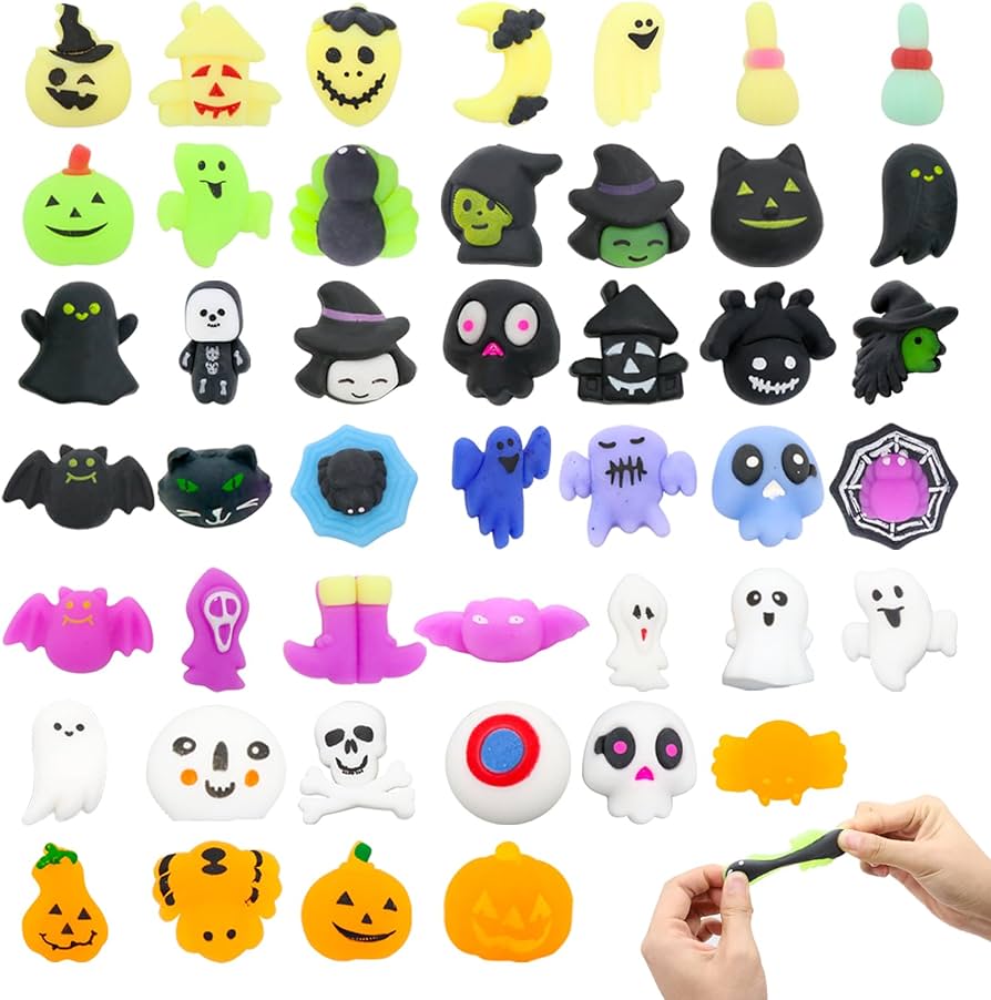 Photo 1 of 2 PCK - 45 PCS HALLOWEEN Mochi Squishy Toys Stress Relief Squishies for Kids Boys Girls Toddlers Gifts HALLOWEEN Party Favors 45pcs