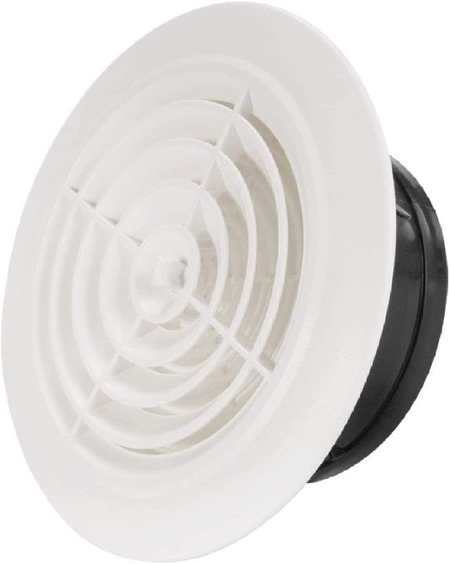 Photo 1 of ABS Air Vents, Adjustable Soffit Vent ABS Air Vent Louver White Grille Cover for Ceiling or Walling (4 inch)
