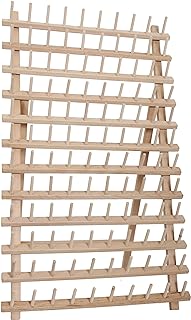 Photo 1 of 2 - 120 Spool Cone Wood Thread Racks (Holds 240 Spools) Hardwood, Freestanding or Wall Mount | Fits Mini-King Size Cones & Most Spools | for Sewing, Embroidery, Quilting, & Specialty Thread Storage 1 set