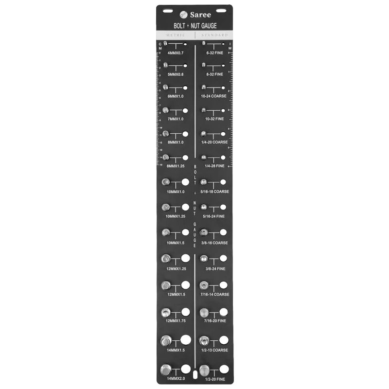 Photo 1 of Upgrade Nut and Bolt Thread Checker, 28 Size Bolt Thread Identifier, Bolt Size and Thread Gauge, Bolt and Nut Identifier Gauge, Nut and Bolt Gauge, Screw Size and Thread Gauge, 14 Inch and 14 Metric
