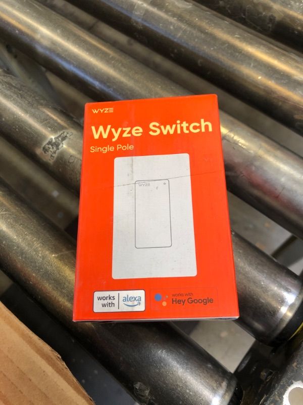 Photo 2 of Wyze Switch, 2.4 GHz WiFi Smart Light Switch, Single-Pole, Needs Neutral Wire, Compatible with Alexa, Google Assistant, and IFTTT, No Hub Required, 1-Pack, White 1-Pack Switch