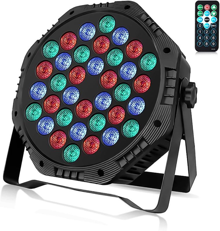 Photo 1 of U`King Wireless LED Uplights Battery Powered Uplighting Par Can Light with RGB 36W Stage Lighting Up Lights for Wedding DJ Disco Events Indoor Dance Party Church 