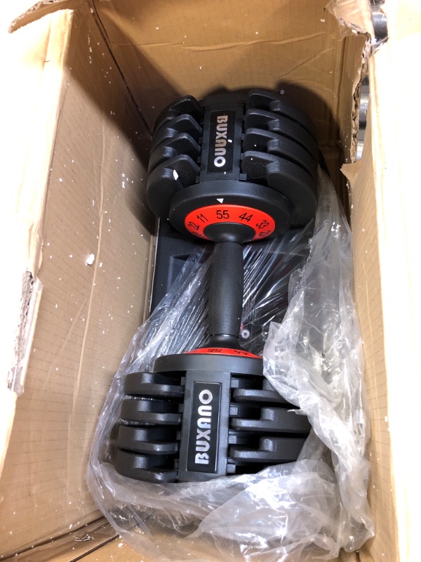 Photo 2 of Adjustable Dumbbells 55LB Single Dumbbell Weights, 5 in 1 Free Weights Dumbbell with Anti-Slip Metal Handle, Suitable for Home Gym Exercise Equipment 55LB-1pc